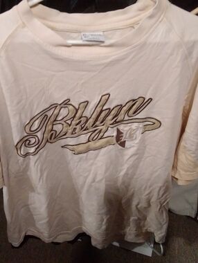Brooklyn express  Cream Beige T-shirt 100% cotton